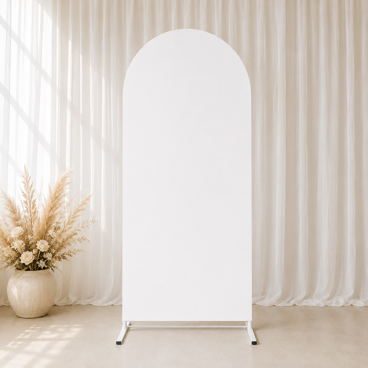 2mx1m Arch Backdrop with White Cover - For Hire