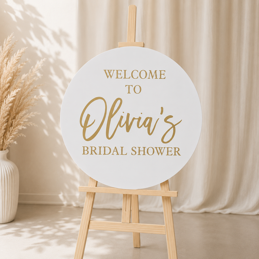 Custom White Acrylic Sign with Vinyl (No Holes) - For Hire