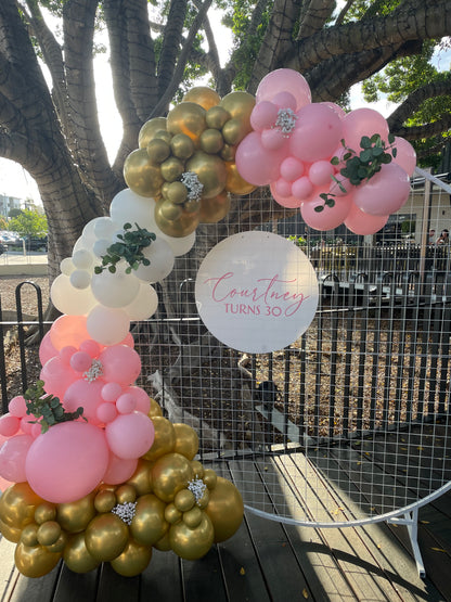Balloon Hoop Backdrop Package - For Hire [No Inflation - DIY]