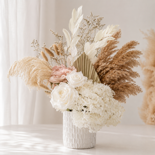 60cm Dried Floral Table Arrangement - For Hire