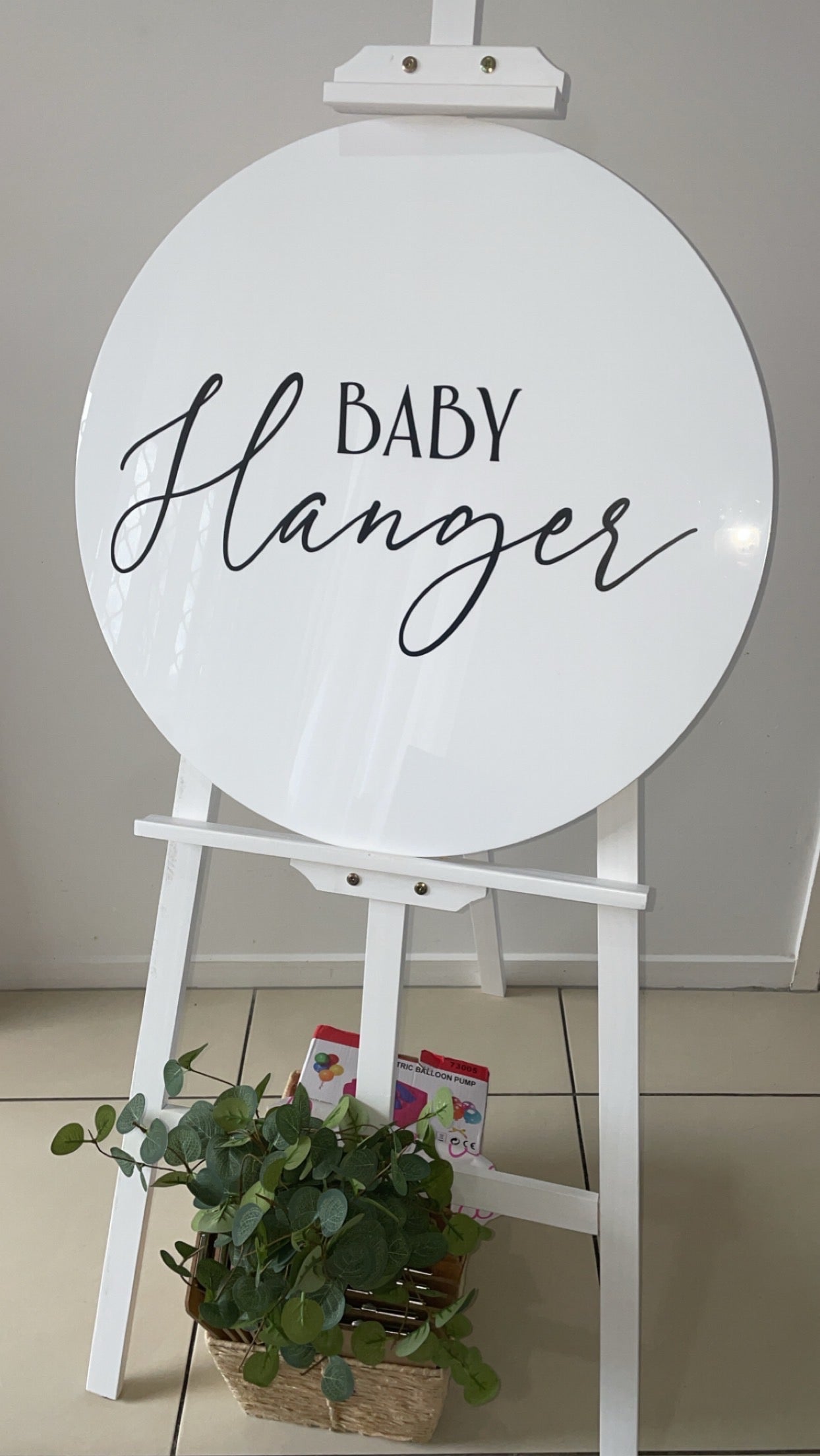 Custom White Acrylic Sign with Vinyl (No Holes) - For Hire