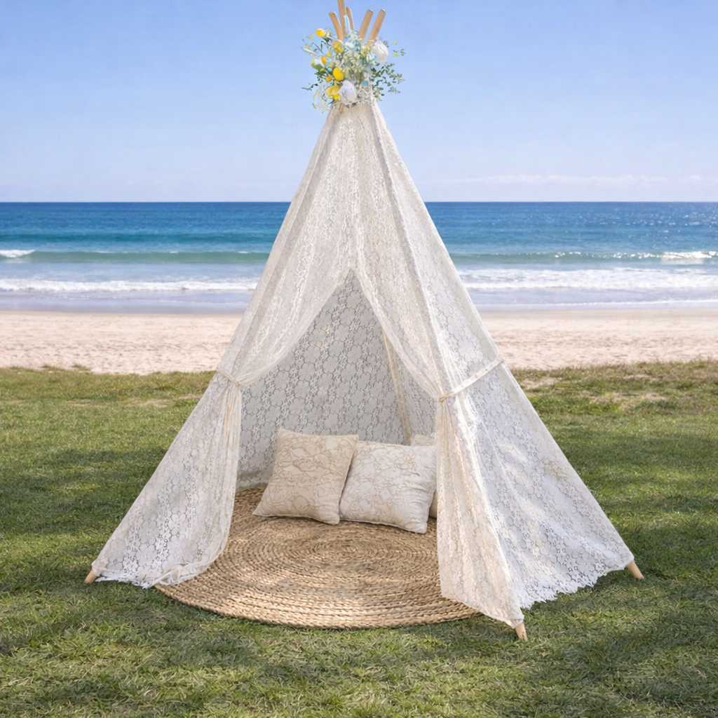 White Lace Teepee - For Hire