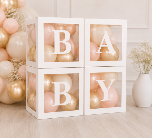Clear BABY Balloon Boxes
