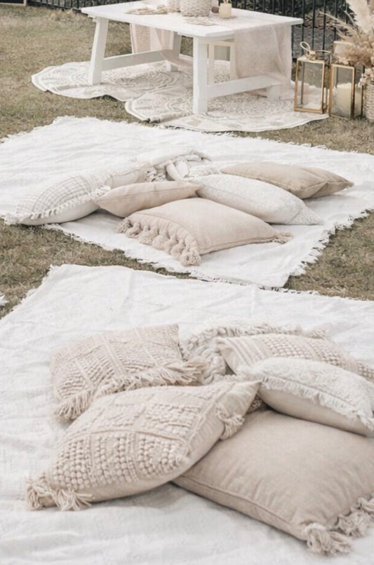 White Boho Rug - For Hire