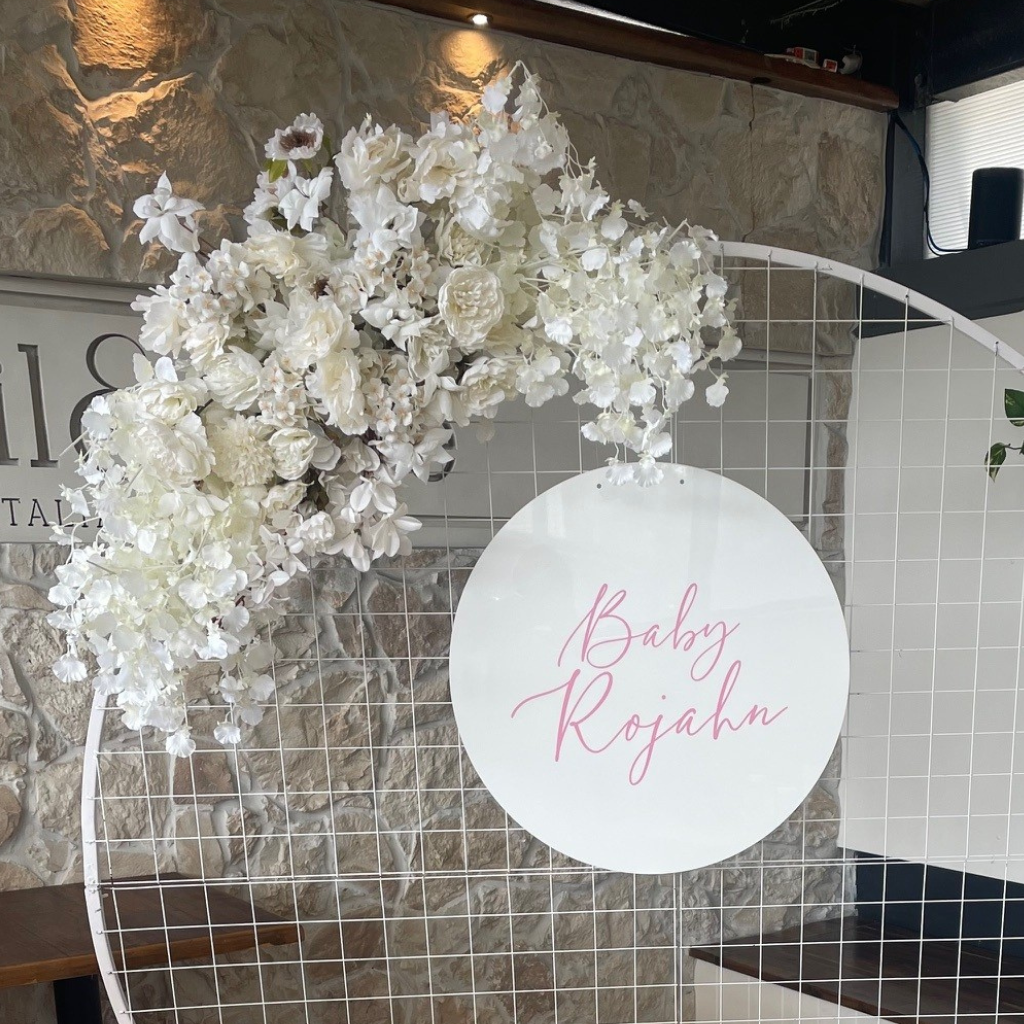 White Flower Arrangement x 130cm - For Hire