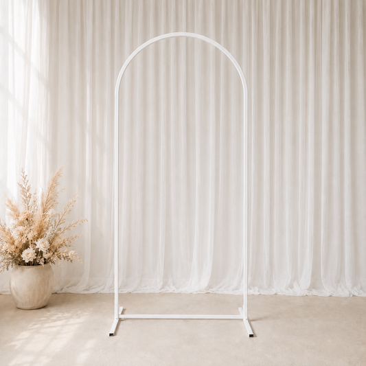 2mx1m White Arch Backdrop Frame- For Hire