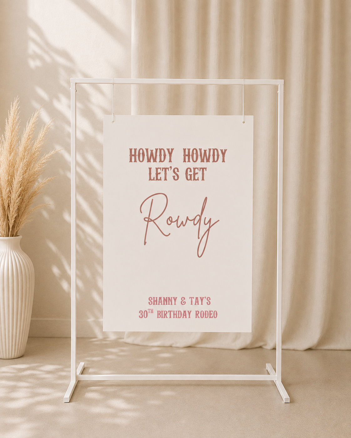 White Acrylic Rectangle Sign - For Hire