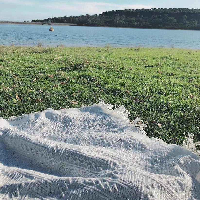 White Boho Rug - For Hire